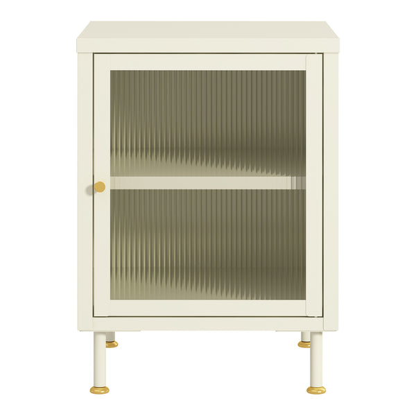 Armario auxiliar Lindau 56x40x40 cm crema blanca [en.casa]