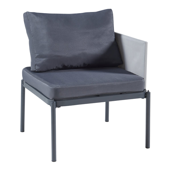 Conjunto de muebles de jardín Accettura 3 piezas Aluminio Gris [casa.pro]