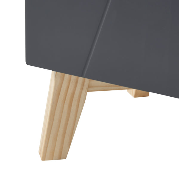 Armario alto Overath 160x30x30cm Gris [en.casa]