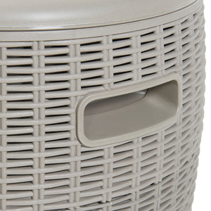 Taburete nevera Avetrana 44xØ40 cm Marrón claro [casa.pro]