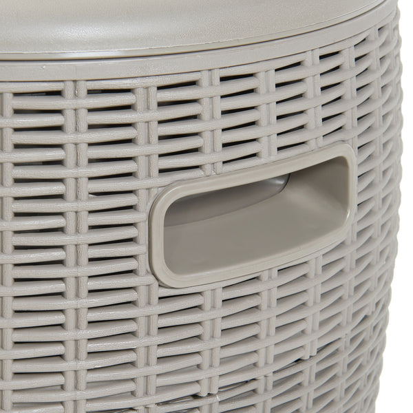 Taburete nevera Avetrana 44xØ40 cm Marrón claro [casa.pro]