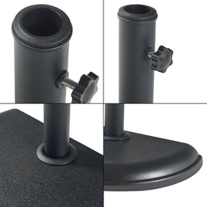 Base para sombrilla Bisenti de hormigón 45x29x4,5 cm Negro 10 kg [casa.pro]