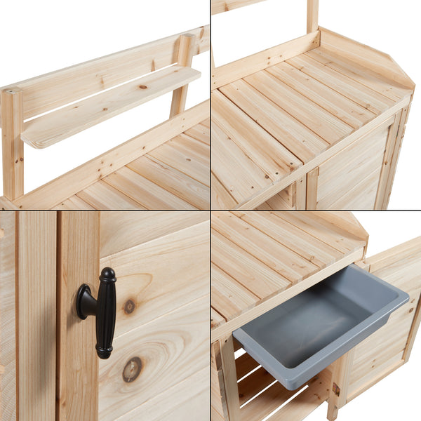 Mesa de cultivo Alessano madera de abeto [casa.pro]