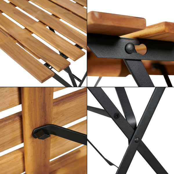 Conjunto de muebles de jardín Bovino de 5 piezas. Madera de acacia [casa.pro]