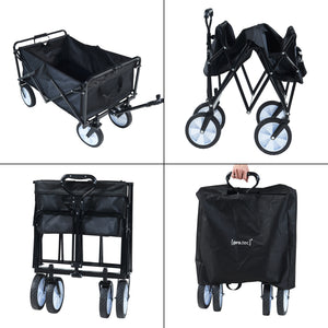 Carro de mano Stenlille 84x55 cm máx. 80kg Negro [pro.tec]