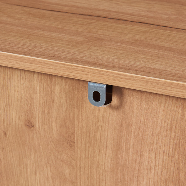 Aparador Varkaus 75x140x40cm MDF efecto roble [en.casa]