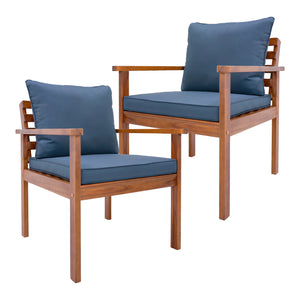 Conjunto de muebles de jardín Brittoli de 4 piezas. Madera de acacia con certificación FSC® [en.casa]