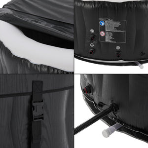 Bañera de hidromasaje inflable Carbone 165x70 cm [pro.tec]