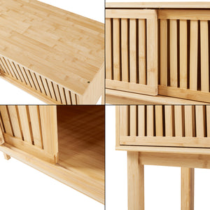 Consola Ypäjä 110x39x81 cm Bambú [en.casa]