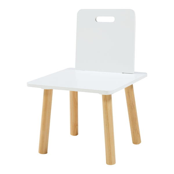 Escritorio infantil con silla Skjervøy Madera/Blanco [en.casa]