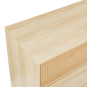Cómoda Landskrona 80x80x40 cm con 3 cajones en aspecto roble [en.casa]