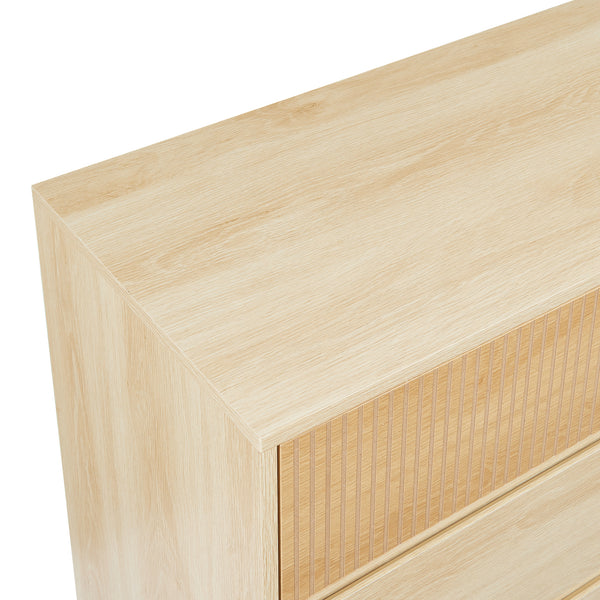 Cómoda Landskrona 80x80x40 cm con 3 cajones en aspecto roble [en.casa]
