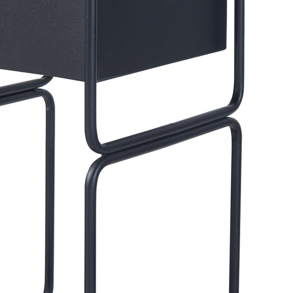 Soporte para plantas Sveio juego de 2 piezas metal negro [en.casa]