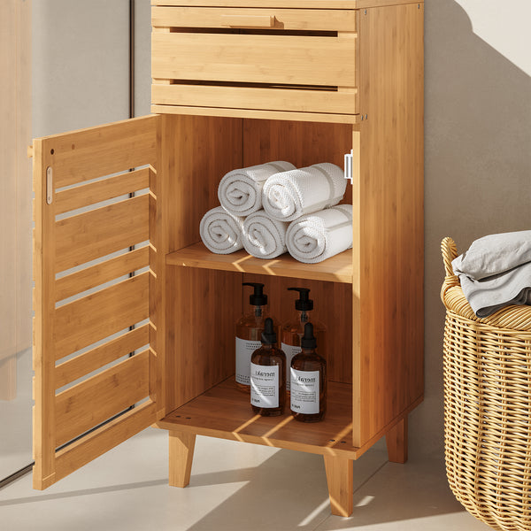 Armario de baño Epind 75x33x30 cm Bambú Natural [en.casa]