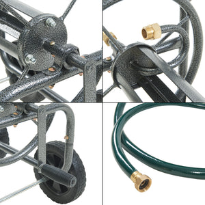 Carro para manguera Gelibolu para manguera de 3/4 pulgadas máx. 65 m Gris [pro.tec]