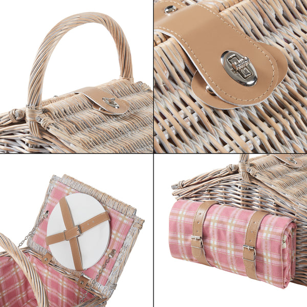 Cesta de picnic Bucchianico para 2 personas juego completo [casa.pro]