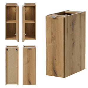 Conjunto de muebles de baño Skelbolu de 7 piezas, aspecto roble [en.casa]