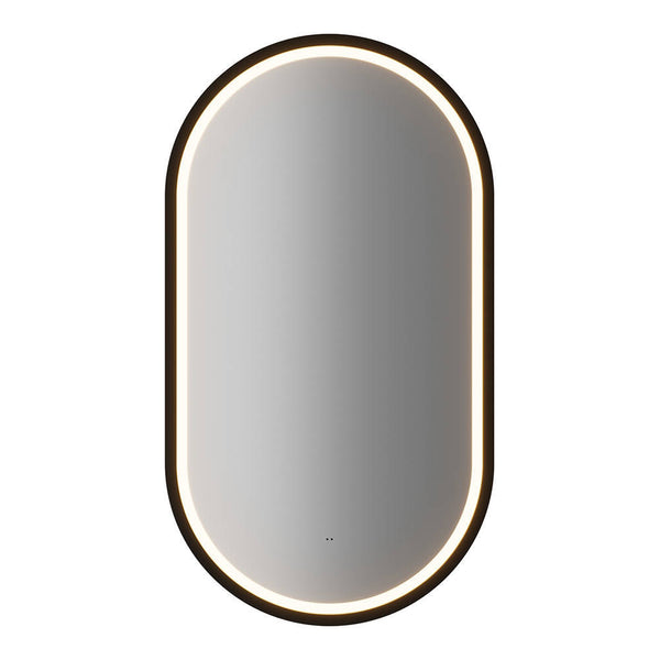 Lavabo Skelbolu 50x57x39 cm Espejo LED Aspecto roble [en.casa]