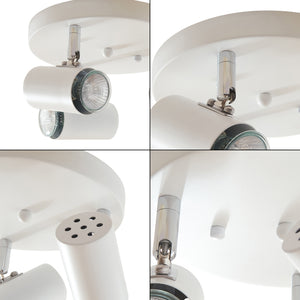 Lámpara de techo Bathgate 3 x GU10 Blanco [lux.pro]