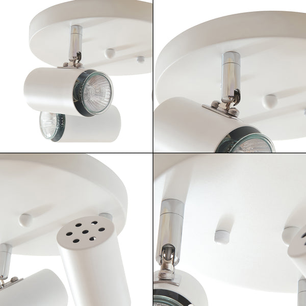 Lámpara de techo Bathgate 3 x GU10 Blanco [lux.pro]