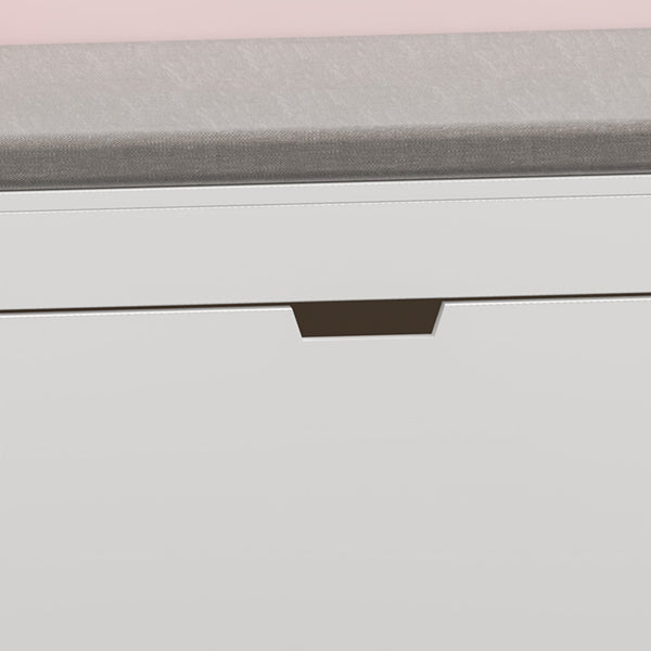 Banco para niños con estantería Vestnes 100x45x70 cm Cotton Candy/Blanco [en.casa]