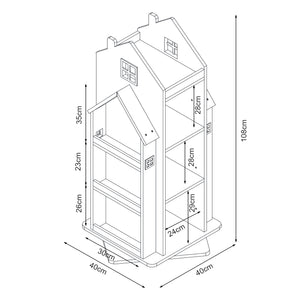Estantería infantil giratoria Vipsali 108x40x40 cm [en.casa]