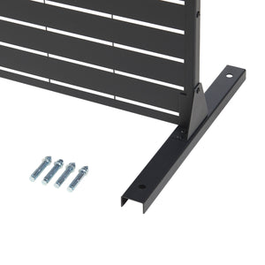 Tabique interior Trolu acero 200x100x50 cm negro [casa.pro]