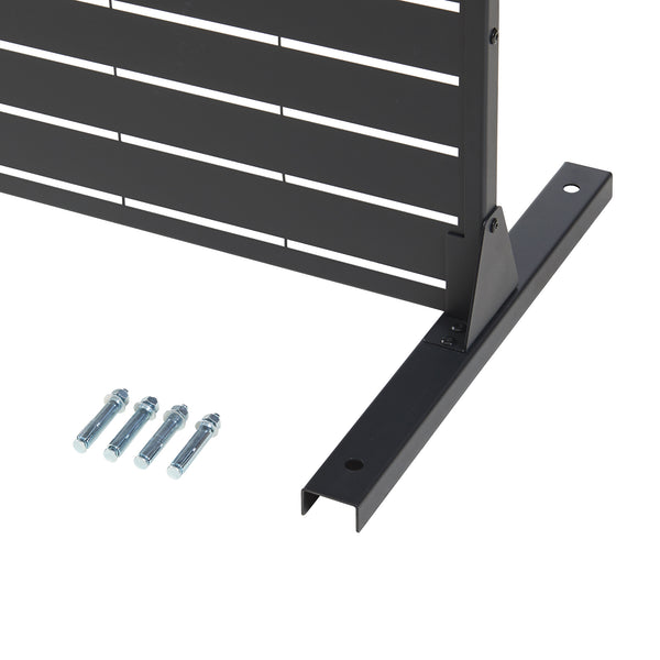 Tabique interior Trolu acero 200x100x50 cm negro [casa.pro]