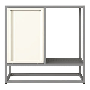 Aparador Burlöv acero 70x72x35 cm gris/blanco [en.casa]