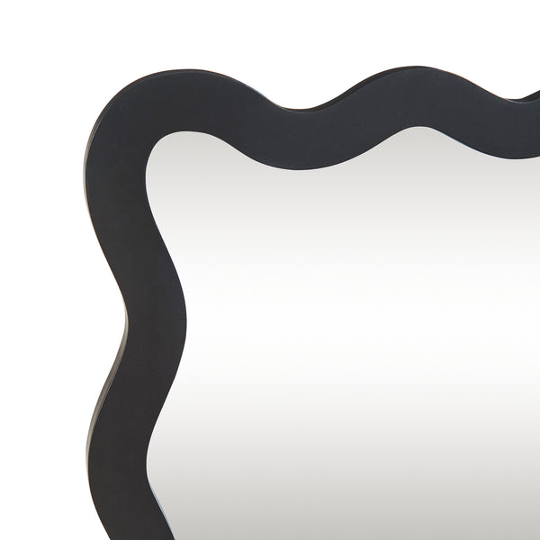 Espejo de pared Koster 90x60 cm Negro [en.casa]