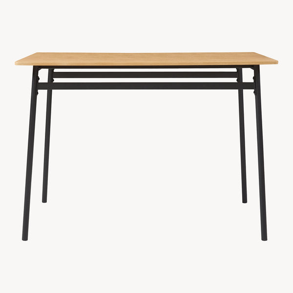 Grupo de comedor Pollenev 5 piezas Negro/Aspecto roble [en.casa]