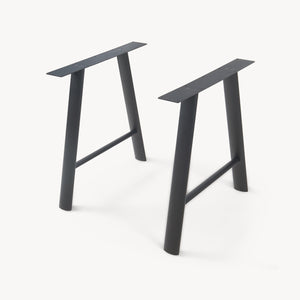 Juego de 2 estructuras de mesa Hullem acero 72x70x10 cm negro [en.casa]