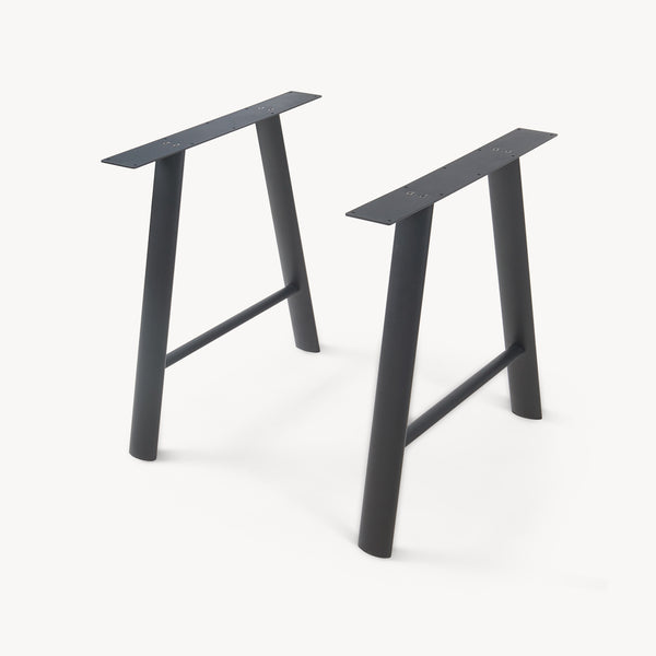 Juego de 2 estructuras de mesa Hullem acero 72x70x10 cm negro [en.casa]