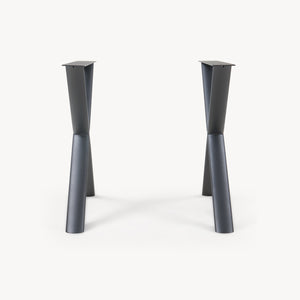 Estructura de mesa Klixjö juego de 2 acero 72x70x10 cm negro [en.casa]