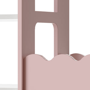 Guardarropa infantil Vestnes 114x77x30 cm Cotton Candy/Blanco [en.casa]