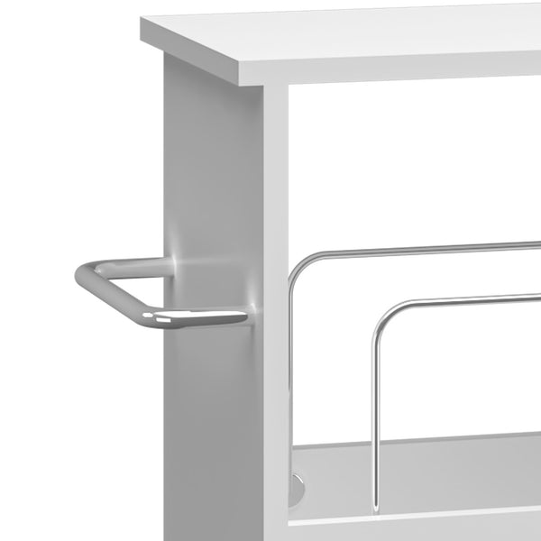 Carrito Katra 67x40x20 cm Blanco [en.casa]