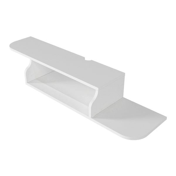 Mueble bajo de TV colgante Kershaby 120x30x19 cm Blanco [en.casa]