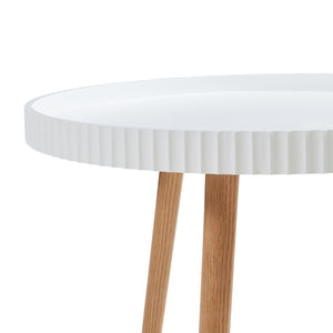 Mesa de centro Bongard Ø60x45 cm Blanco [en.casa]