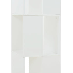Estantería giratoria Fjelmarirg 109x34x34 cm Blanco [en.casa]