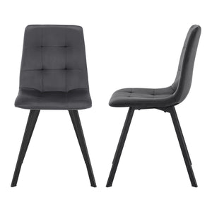 Grupo de comedor Hemnes de 5 piezas aspecto roble/gris oscuro [en.casa]