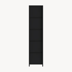Vitrina Ostersund con 5 puertas abatibles 174x40x35cm Negro [en.casa]