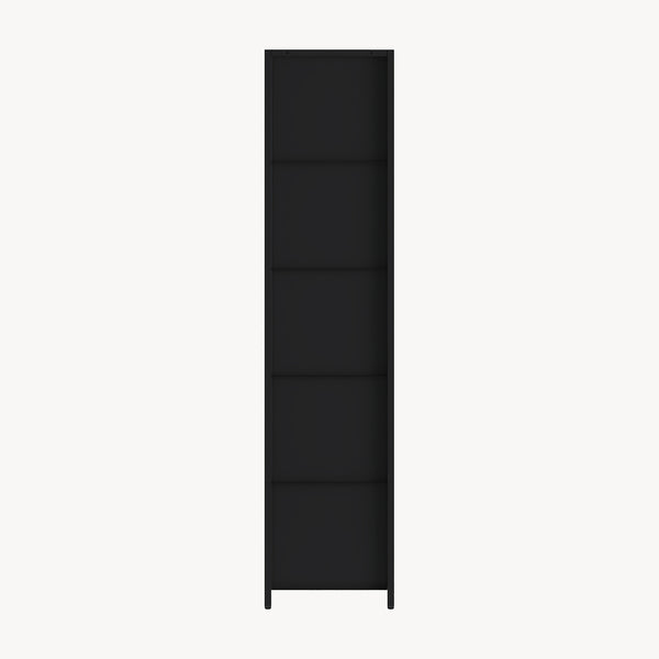 Vitrina Ostersund con 5 puertas abatibles 174x40x35cm Negro [en.casa]