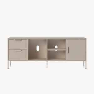 Mueble de TV Kliri 2 cajones 150x35x58cm - Color camel [en.casa]