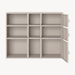 Archivador Kliri con 9 compartimentos metal 100x32x81cm - Camel [en.casa]
