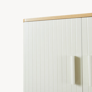 Armario de baño Ferrersp 160x63x20 cm aspecto roble/color arena [en.casa]