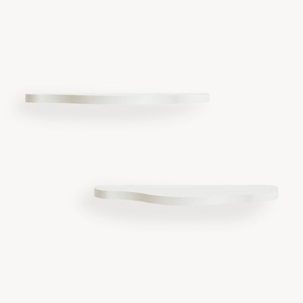 juego de 2 estantes flotantes Sirlstalo 57x19x2,5cm - Blanco [en.casa]