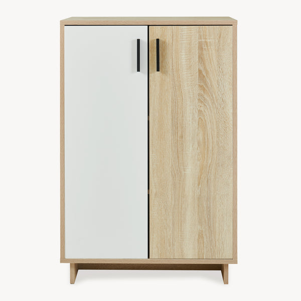 Armario auxiliar Kenta 90x60x35 cm aspecto roble Sonoma/blanco [en.casa]