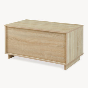 Mesa de centro Kenta 80x45x40 cm aspecto roble Sonoma/blanco [en.casa]