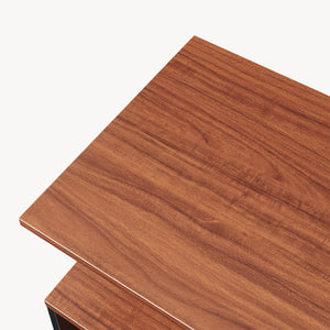 Mesa de centro Trond 80x40x42 cm Negro/Nogal [en.casa]