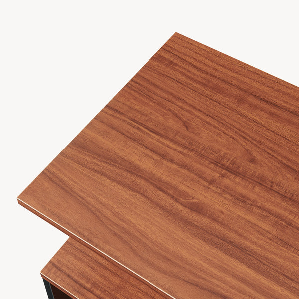 Mesa de centro Trond 80x40x42 cm Negro/Nogal [en.casa]